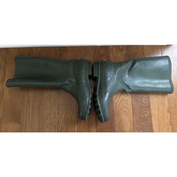 LL Bean Wellie Rubber Rain Boots Women's Size 9 Green Tall Muck Boot - Picture 7 of 10